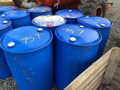 5 x blue 200L barrels