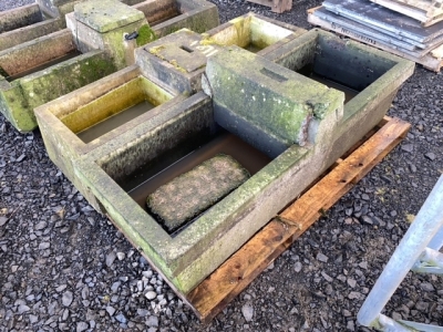 Set of 2 drinking troughs