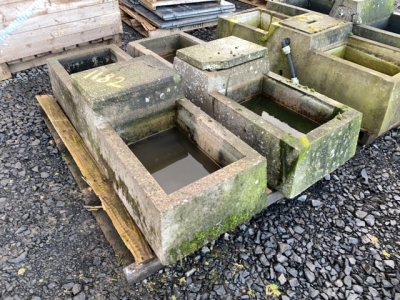 Set of 2 drinking troughs