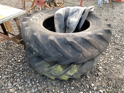 2x 14.9 x 28 with tubes Goodyear tyres