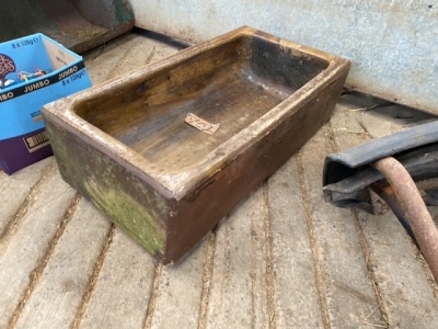 Old brown sink