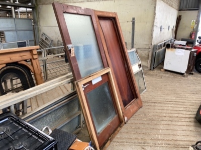 Job Lot of outside door, 2 door frames & window frame