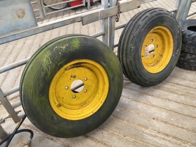 Pair of goodyear 5 stud wheels 7, 50 x16