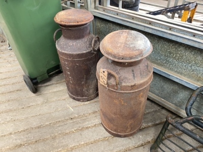 2 Old Creamery Cans