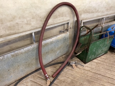 Red hose for bulk tank