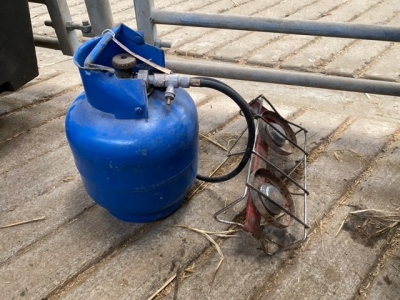 Gas tank with 2 ring outdoor stove