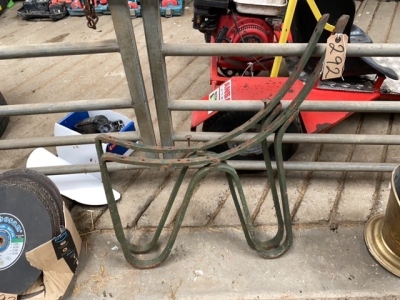 2 x blacksmith iron seat ends