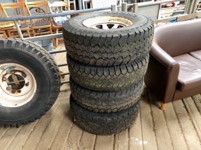 4 x tyres on steel rims