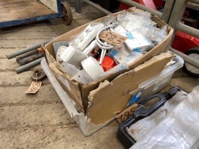 Box lot of electric items