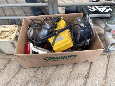 Box of assorted lights