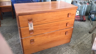 3 drawer side unit