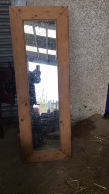Large mirror with stand