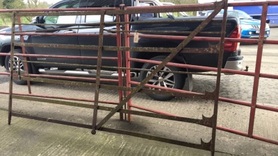 Old iron field gate