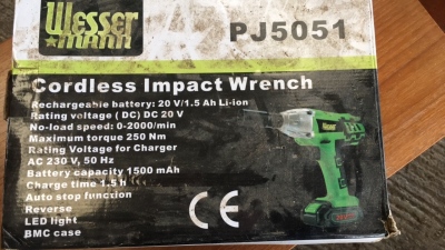 Cordless impact wrench as new