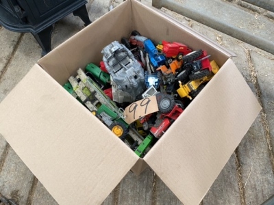 Box of Children's Toys, Tractors etc