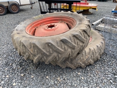 2x Davy Brown Wheels with tyres 16.9 r38 8 studd