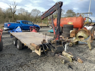 14 x 6.6 ifor williams complete with battery hiab tandem axle