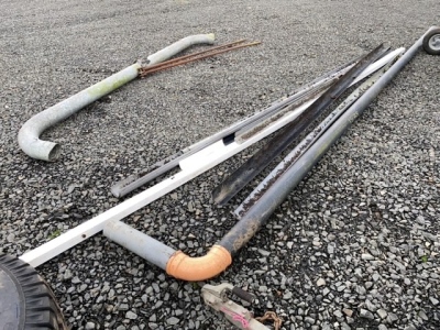 Assorted plastic pipes and guttering