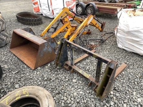 Scalmana power loader bucket and forklift toes, plus fittings and valves