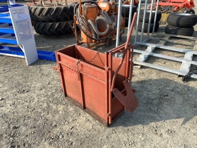 Calf dehorning crate