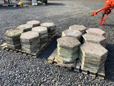 2 x pallet of hexagon flags approx 120 of