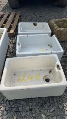 3 x small Belfast sinks