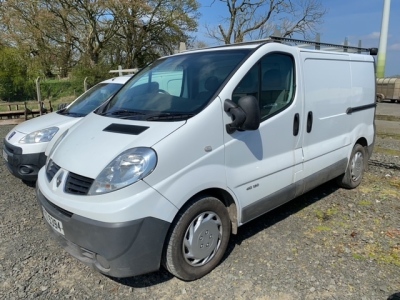 Renault Traffic van, diesel, YKZ5394, Reg 2010, No MOT, taxbook and key and service history