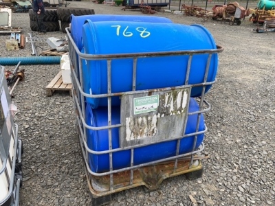 4 x blue barrels and cube cage