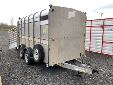 12 x 6 Ifor Williams trailer sheep decks and cattle gate, key in office