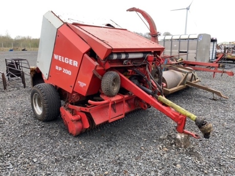 Welger RP200 mastercur round baler, baled 600 bales 2020 with shaft