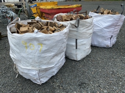 3 x tote bags of firewood