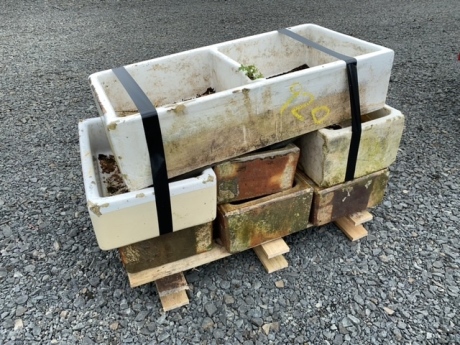 7 x Belfast sinks of various sizes