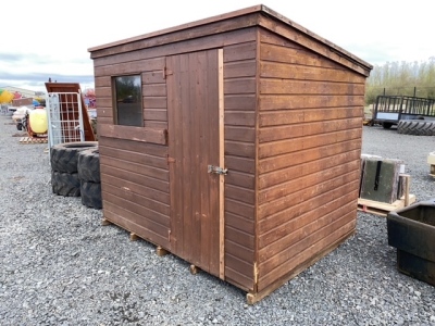 Garden shed of wooden hen house