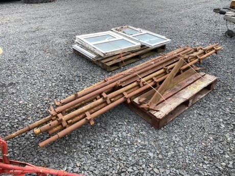 Pallet of scaffolding poles