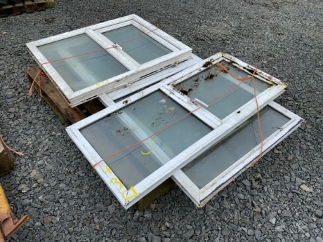 Pallet of plastic windows