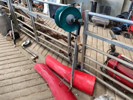 Electric fence wire on reel