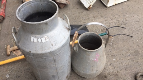 Creamery can and milk can no lids