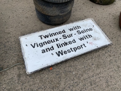 Heavy cast irish sign 4x2