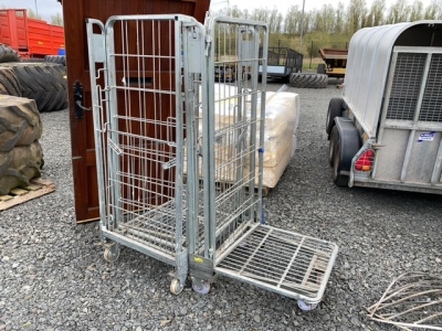 2 x mobile storage trolleys