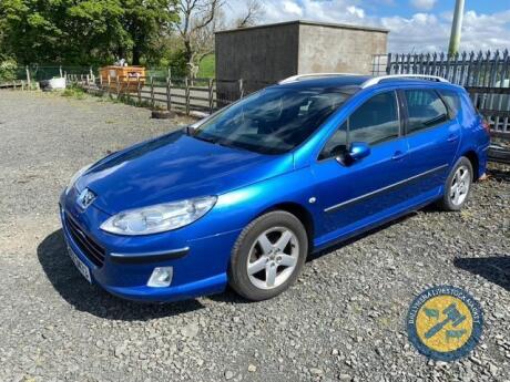 Peugeot 407 SW 1.6HDI car, KEZ3473, diesel 2006 model, 126,000 miles, good service history, MOT Dec21, towbar, ABS fault