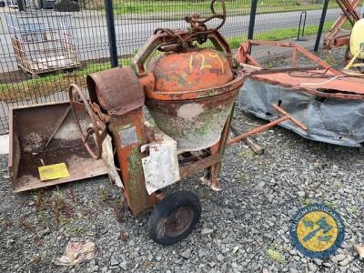 Engine driven cement mixer