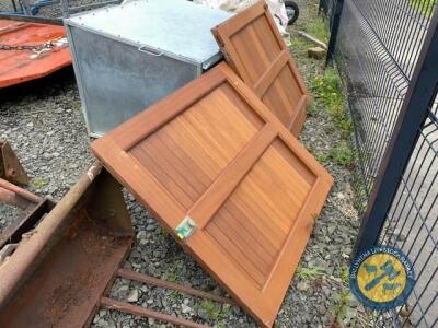 2 x half leaf wooden hardwood doors 44" wide for wheelchair