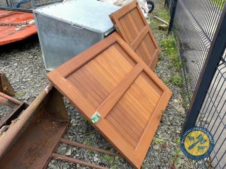 2 x half leaf wooden hardwood doors 44" wide for wheelchair