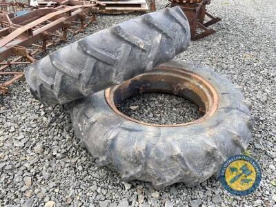 2 x tyres to suit Massey 35 or 135