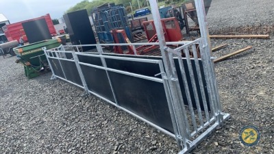 Sheep race with guillotine gate, 16ft long & back gate