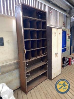 Letter cabinet, metal large shelved