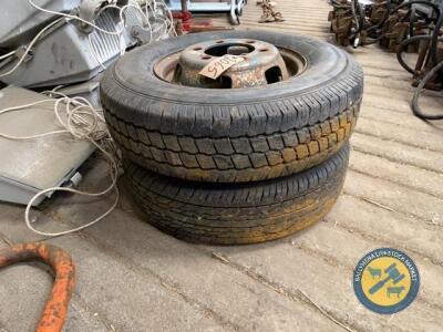 2 x van wheels good tyres