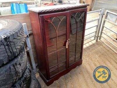 Brown display cabinet