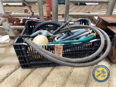 Box of hoses and pump bottle