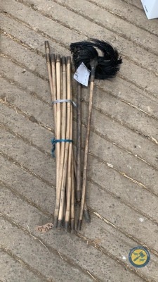 Job lot of chimney sweep brushes